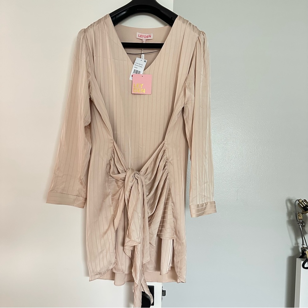 LEYDEN Beige Stripe Dress